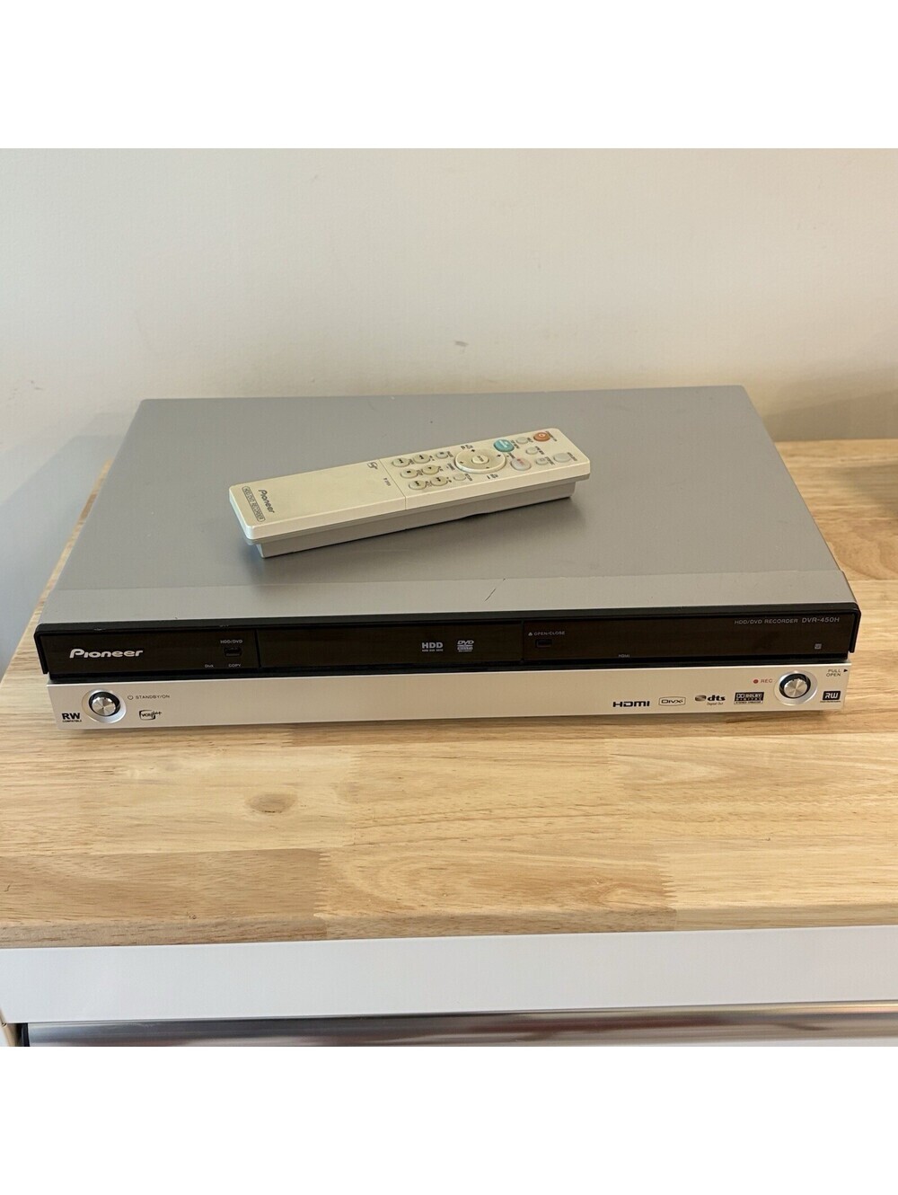 PIONEER DVR-450H-S DVD/HDD COMBO RECORDER /PLAYER HDMI COMPLETE W/ REMOTE